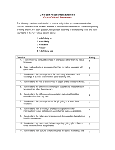 Cross-Cultural Awareness Assessment (2)