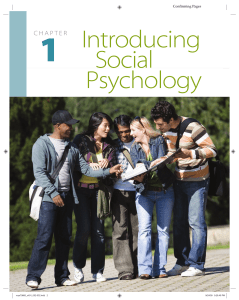 Introducing Social Psychology: Key Concepts