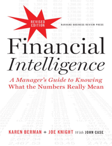  OceanofPDF.com Financial Intelligence Revised Edition - Karen Berman