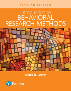 Behavioral Research Methods Textbook