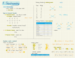 C4. Stoichiometry