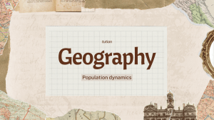 Geography: Population Dynamics Study Material