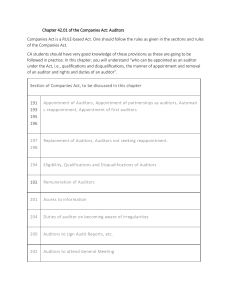 Auditors and Companies Act 24