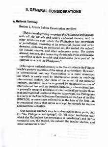 Philippine National Territory: Legal Definition