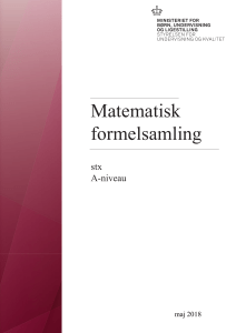 Matematisk formelsamling stx A-niveau