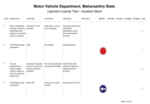 Learners License Test Question Bank Maharashtra