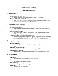 Rural Inclusion Challenge Plan Outline