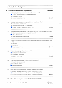 LW BPP Contract and Tort Kit ANSWERS