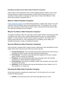 Everything You Need to Know About Video Production Companies