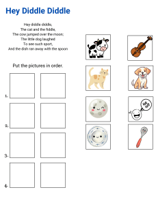 Hey Diddle Diddle Sequencing Worksheet