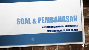 Soal&Pembahasan Annuitas Biasa Matematikan Keuangan