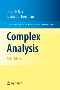 Complex Analysis  - Joseph Bak