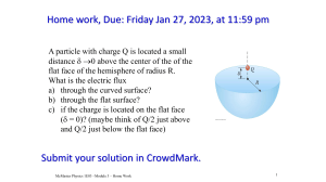 Electric Flux Homework: Charge Near Hemisphere