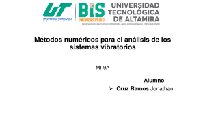 Métodos Numéricos para Sistemas Vibratorios