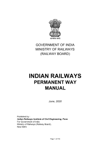 Indidan Railways Manual -IRPWM (English)