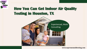 Indoor Air Quality Testing in Houston TX