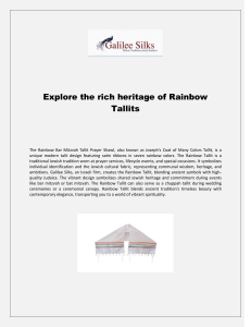 Explore the rich heritage of Rainbow Tallits at Galilee Silks