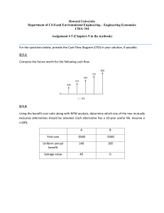 Engineering Economics Assignment: Cash Flow Analysis