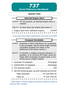 737 Quick Reference Handbook: Memory Items