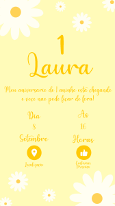 Convite de 1 Ano - Laurinha