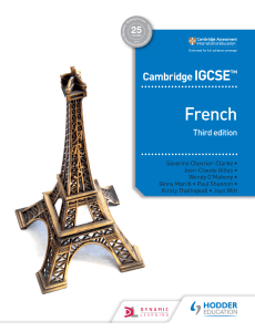 Cambridge IGCSE French Student Book Hodder(Third Edition)