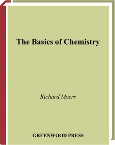 The Basics of Chemistry