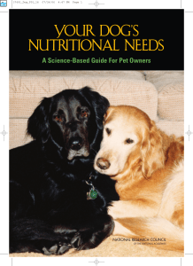 Your Dog's Nutritional Needs | National Researach Council