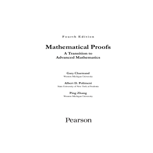 Mathematical Proofs Textbook: Transition to Advanced Math