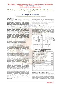 Shaft Design under Fatigue Loading By Us