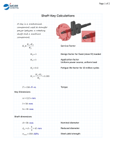 Shaft Key Calculations: Technical Document