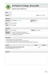 Mathematical Methods Probability Exam