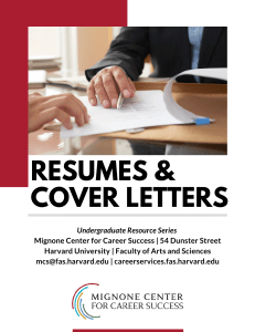 Resumes & Cover Letters Guide