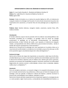 Síndrome Manguito Rotador: Diagnóstico y Manejo en APS