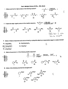 Organic Chemistry Exam: Reaction Mechanisms & Product Prediction