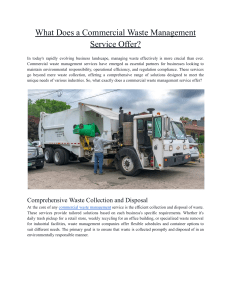 What Does a Commercial Waste Management Service Offer