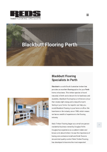 Blackbutt Flooring Perth