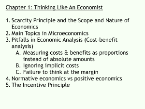 Chap# 1- Thinking Like an Economist (Dr K Ho)