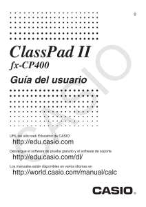 Guía del usuario ClassPad II fx-CP400