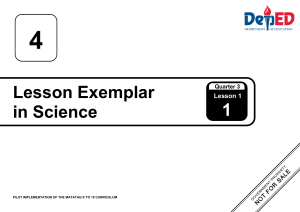 LE Q3 Science 4 Lesson 1 Week 1-3