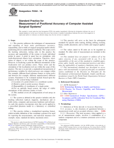 Surgical System Positional Accuracy Standard Practice