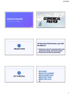 Electric Potential: Work, Energy, & Fields