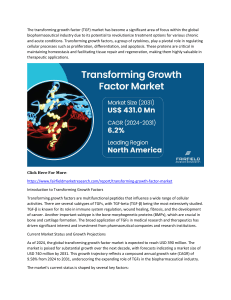 Transforming Growth Factor Market