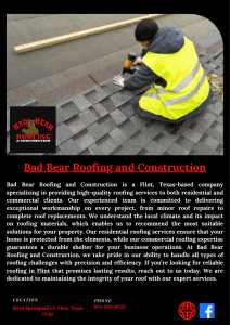 Bad Bear Roofing and Construction