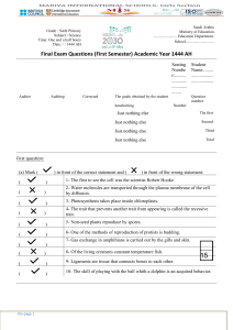 Sixth Grade Science Exam: Cell Biology, Genetics, and More