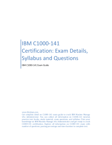 IBM C1000-141 Certification: Exam Details, Syllabus and Questions