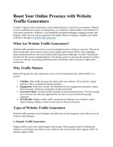 Boost Your Online Presence with Website Traffic Generators