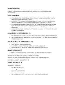 TRANSFER PRICING