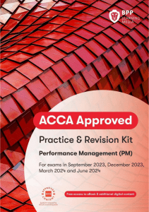 ACCA F5 PM BPP Revision Kit 2023-2024 (BPP LEARNING MEDIA.) (2024)