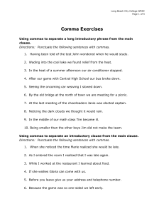 exercise comma