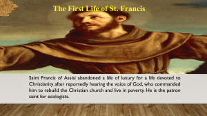 The First Life of St. Francis: Biography